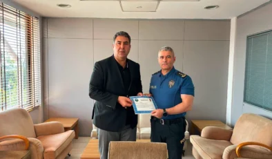 KAYMAKAM YILMAZ’DAN HASAN ÜNLÜ’YE VEDA ZİYARETİ